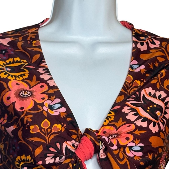 LA DOUBLE J Selva Bow Reversible Print Bikini (TOP ONLY) - Picture 8 of 14